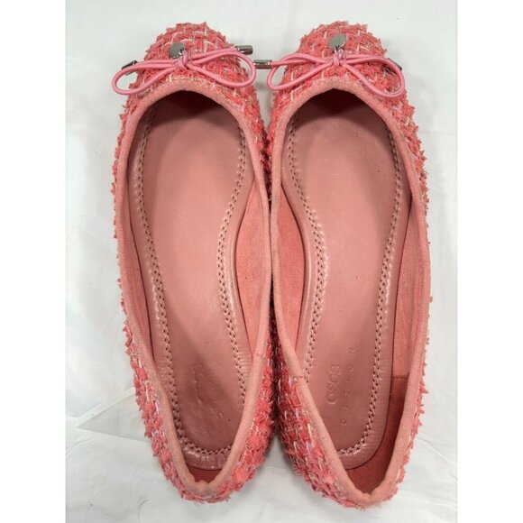 ASOS DESIGN Lallie Pink Tweed Ballet Flat Women's Size 7 - Picture 10 of 13
